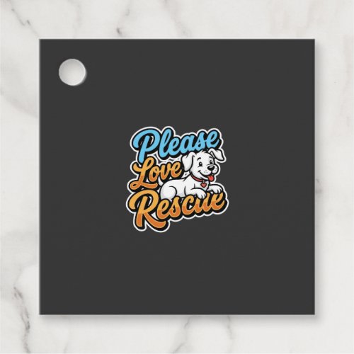 Please Love Rescue Dog Favor Tags