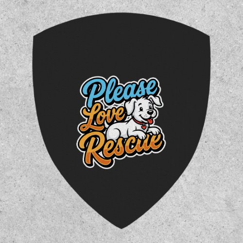 Please Love Rescue Dog Patch