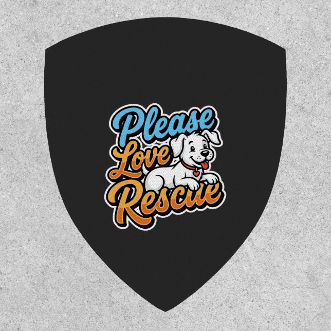 Please Love Rescue Dog Patch (Front)