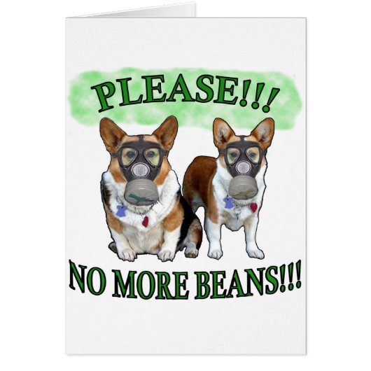 Please NO BEANS Cards (Front)