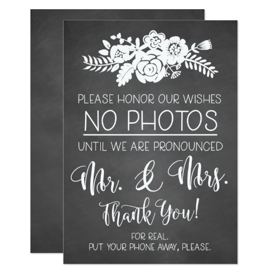 Please No Cell Phone Photos Wedding Ceremony Sign