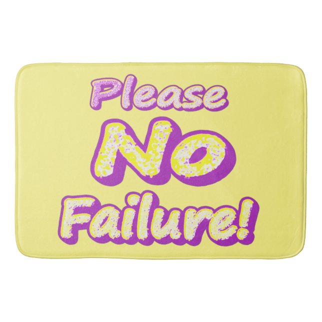 "Please No Failure!" Cute Design. Buy Now Bath Mat (Front)