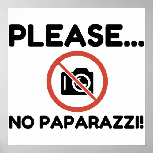 Please No Paparazzi Poster