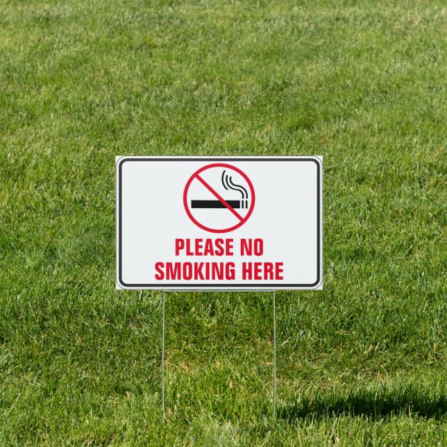 Please No Smoking Here Sign (Insitu)