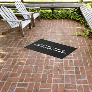 please no soliciting fundraisers by local kids outdoor rug