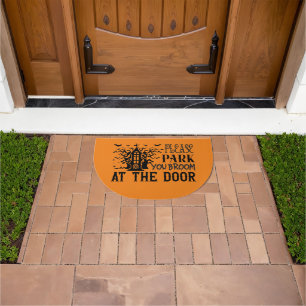 Please Park Your Broom At The Door Doormat