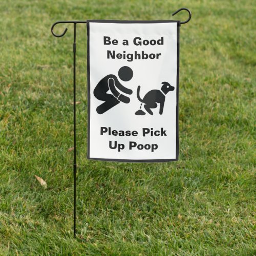 Please Pick Up Dog Poop Friendly Neighbor Garden Flag