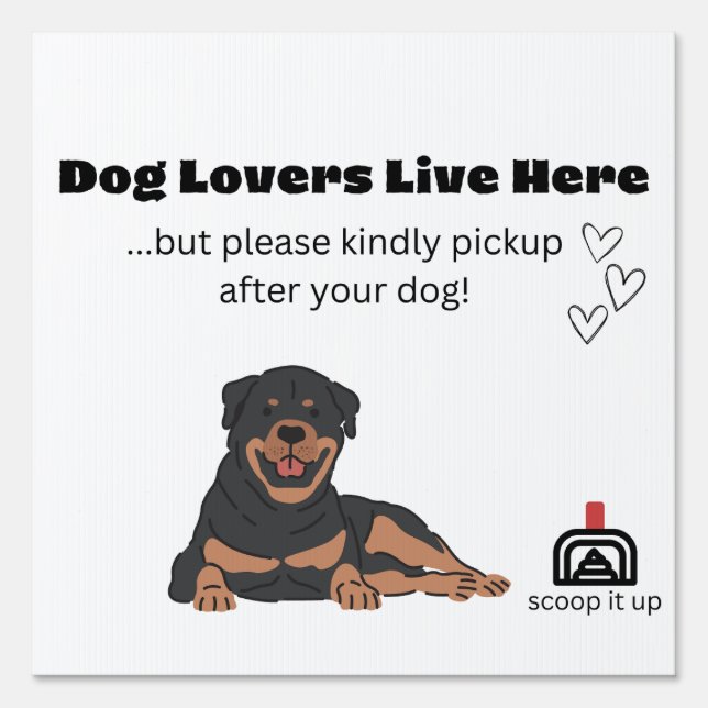 Please Pickup After Your Dog Sign (Front)