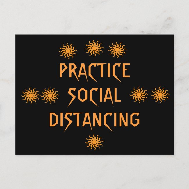 Please Practice Social Distancing Postcard