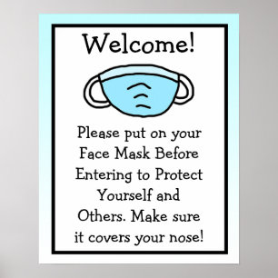 Please Put On Your Face Mask Sign