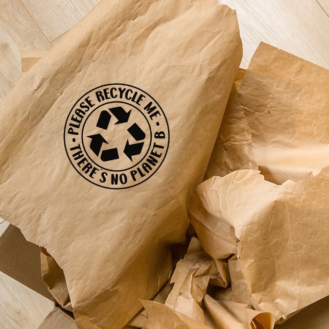 Please Recycle Me, There´s no Planet B,  Rubber Stamp (Creator Uploaded)
