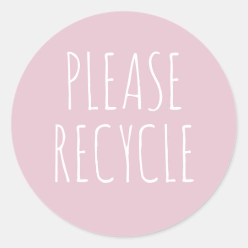 Please Recycle Reuse Save the Planet Green Classic Round Sticker