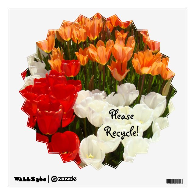 Please Recycle! wall decals Tulip Flowers Spring (Front)