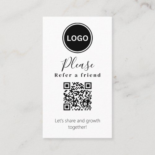 Please Refer a friend Business Card