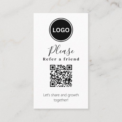 Customizable Please Refer a friend Business Card