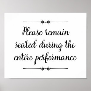 Please Remain Seated Bathroom Print - Landscape