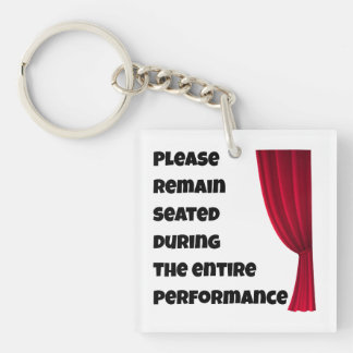 Please Remain Seated” Funny Bathroom Button Keychain
