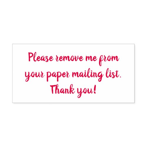 Please Remove Me From Paper Mailing List Return Self_inking Stamp