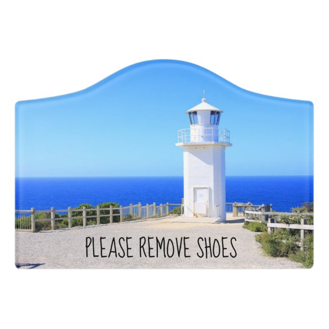 Please Remove Shoes Door Sign (Small Crest Front)