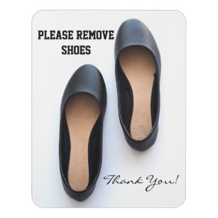 No Shoes Door Signs Zazzle Please Remove Shoes Door Sign