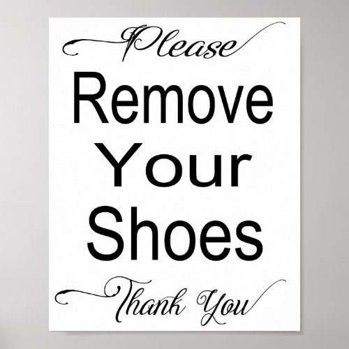 Please Remove Your Shoes 8x10 Poster