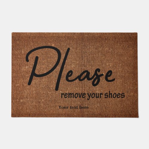 Please remove your shoes doormat