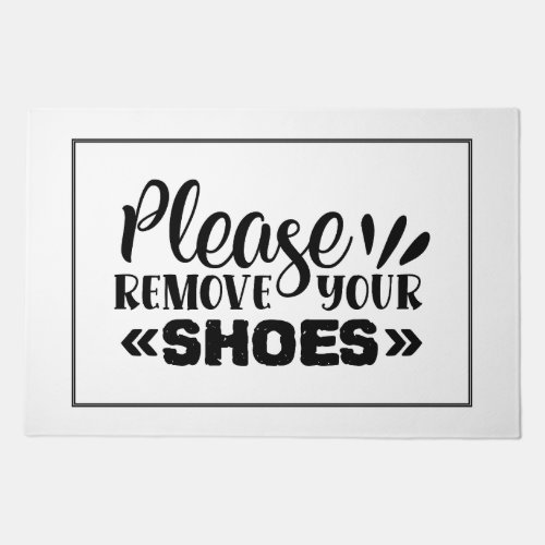Please Remove Your Shoes Doormat
