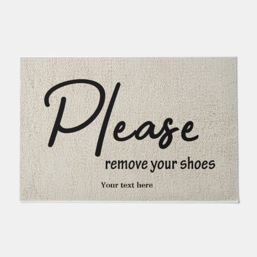 Please remove your shoes doormat