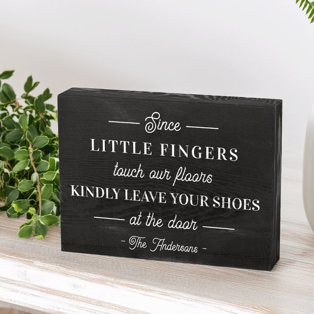 Please Remove Your Shoes Personalized Wooden Box Sign (Creator Uploaded)