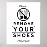 Please Remove Your Shoes Sign Stock Vector (Royalty Free) 1296797254 |  Shutterstock
