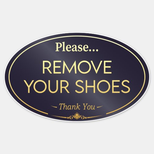 Please Remove Your Shoes Sign Sticker