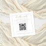 Please Reply QR Code Champagne Wedding RSVP  Enclosure Card
