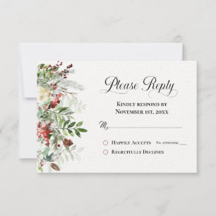 Please Reply RSVP  Christmas Greens Holiday