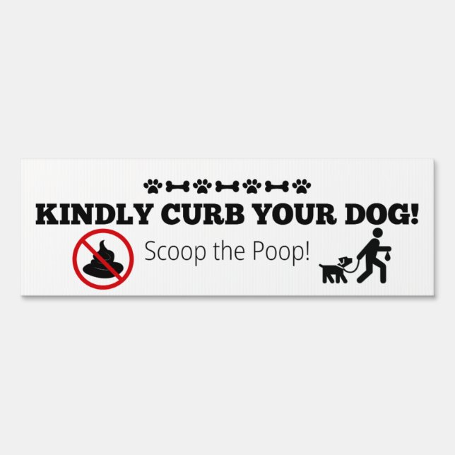 Please Respect Our Property Dog Sign (Front)