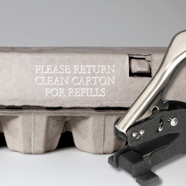 Please return carton egg stamp  embosser (Creator Uploaded)