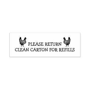 PLEASE RETURN CLEAN CARTON FOR REFILLS SELF-INKING STAMP