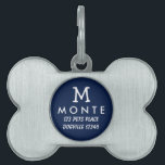 Please Return Pet Tag 10<br><div class="desc">This elegant pet tag is very stylish while conveying all the information needed for your lost pet to be returned to you safe and sound! Also includes a subtle monogram of your dogs initial! Change the background and monogram to any color you like!</div>