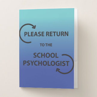 Please Return Pocket Folder - Blue