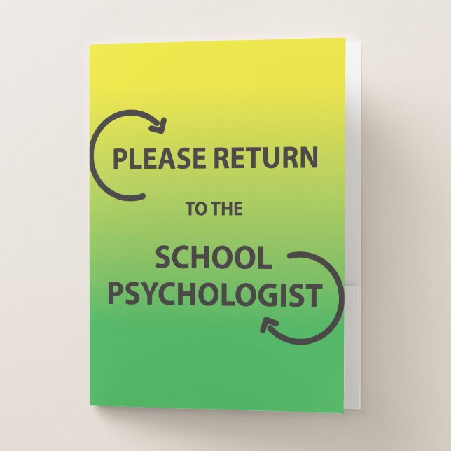 Please Return Pocket Folder - Green (Front)