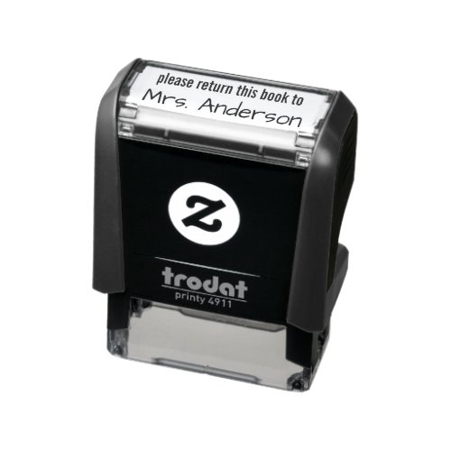 Please Return This Book to Teacher's Name Self-inking Stamp