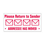 [ Thumbnail: "Please Return to Sender" "Addressee Has Moved" Se Self-Inking Stamp ]