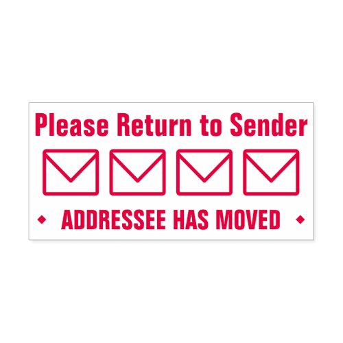 Please Return to Sender ADDRESSEE HAS MOVED Se Self_inking Stamp