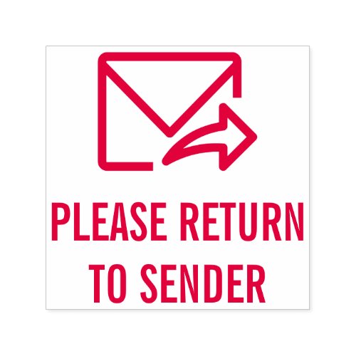 PLEASE RETURN TO SENDER  Envelope_And_Arrow Self_inking Stamp