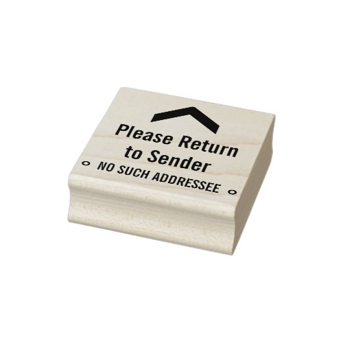 Please Return to Sender NO SUCH ADDRESSEE Rubber Stamp