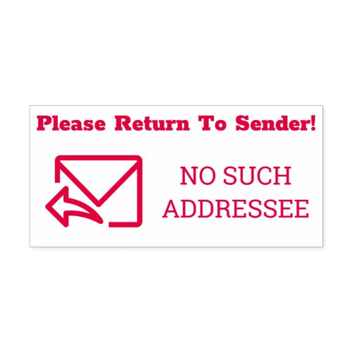 Please Return To Sender NO SUCH ADDRESSEE Self_inking Stamp