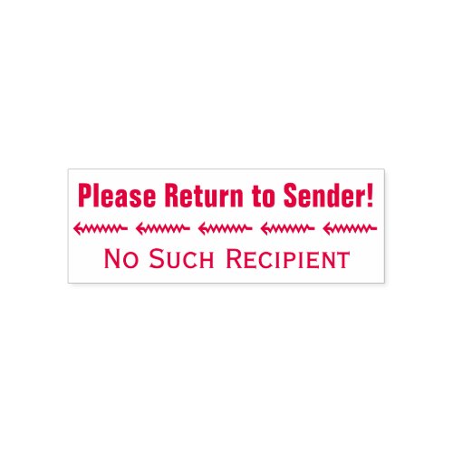 Please Return to Sender No Such Recipient Self_inking Stamp