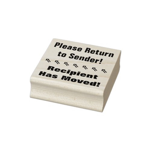 Please Return to Sender Recipient Has Moved Rubber Stamp