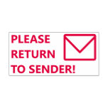 [ Thumbnail: "Please Return to Sender!" Rubber Stamp ]