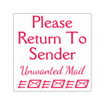 [ Thumbnail: "Please Return to Sender" "Unwanted Mail" Self-Inking Stamp ]