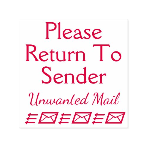 Please Return To Sender Unwanted Mail Self_inking Stamp